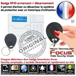 Carte Chambres 868MHz Sécurité Badge Centrale IP GSM SmartPhone Ethernet Désarmement Pièces Salons Badges Alarme Armement RFID Connectée Zones