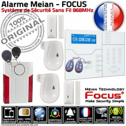 F2 Alarme Surveillance GSM Chambre Salon ST-VGT Connecté Focus ORIGINAL Mouvements Détection Logement Pièce FOCUS Appartement Contrôle Sirène