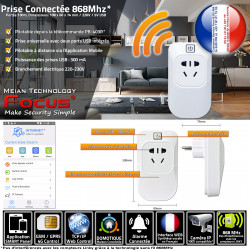 Module Alarme Appareil PL-508R Prise Connectée contrôle Centrale Maison Connecté Protection Application Domotique Téléphone