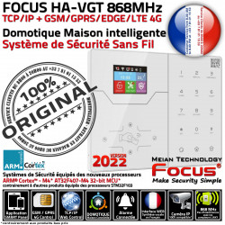 Alarme FOCUS 868MHz Connectée pour Centrale Réseau GSM TCP-IP Ethernet SmartPhone Focus Restaurant HA-VGT 4G TCP/IP Sans-Fil Meian SIM