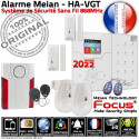 F2 sans-fil Connectée HA-VGT Logement Bureaux 2 pièces Connecté Magnétique Ouverture Alarme Surveillance Détecteur Maison Garage Sirène GSM Mouvement