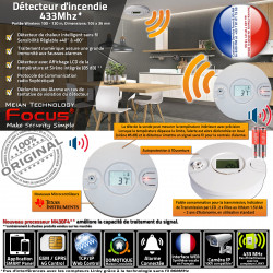 Fil Avertisseur Domotique Incendie FOCUS 433 Cave Meian MD-240R Sans Réseau Détecteur Surveillance Garage Cabinets Sous-Sol MHz Bureaux 3G 4G
