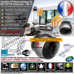 Système Alarme Vision Surveiller Surveillance Maison Nocturne avec Infrarouge sa distance 360° Connectée Caméra IP à HA-8304 Réseau