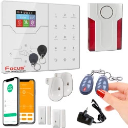 Ouverture F2 Connecté Capteur SmartPhone Détecteur GSM Mouvement Magnétique Appartement Alarme Intégrée Sirène 868MHz Sécurité Système Logement