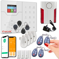 Appartement Portes Fenêtres FOCUS PACK Alarme Télécommande F4 Grange Protection Présence Centrale ST-VGT Capteur Meian Connectée Infrarouge Cave