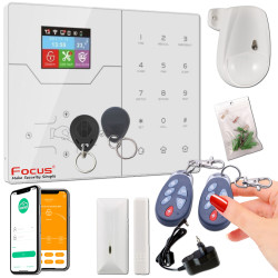 PACK Logement Chambre Surveillance Interne Connecté Focus RFID Sirène Alarme Mouvements Salons FOCUS ORIGINAL Contrôle GSM ST-VGT Détection Pièce