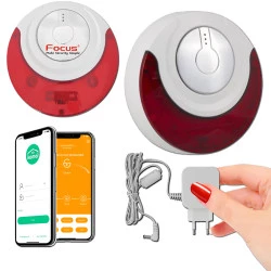 Alerte IP Connectée FOCUS MHz LED Diffuseur Dépôt MD GSM Grange Meian Sans Relais Sonore Caves Autonome Détection 214R Fil Alarme 433 Commerce Centrale