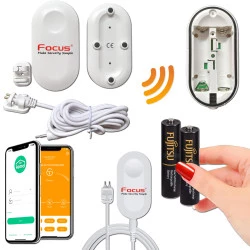 FOCUS Cave Fil Avertisseur Dépôt Sécurité Connecté 868 Ethernet Commerce Eau MHz Niveau Domotique IP Système Grange Sans Meian MD-230R Détecteur Inondation