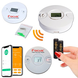 Incendie Meian Connecté Commerce Dépôt Avertisseur Température Grange IP Sonde Ethernet Sécurité Sans Domotique Fil 240R MD Détecteur 868MHz Système Cave FOCUS